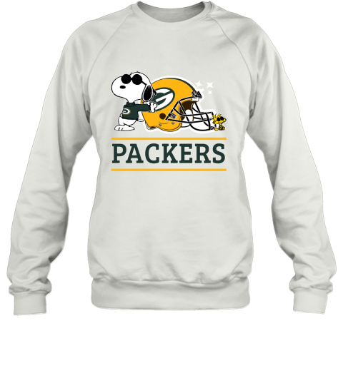 The Green Bay Packers Joe Cool And Woodstock Snoopy Mashup Sweatshirt