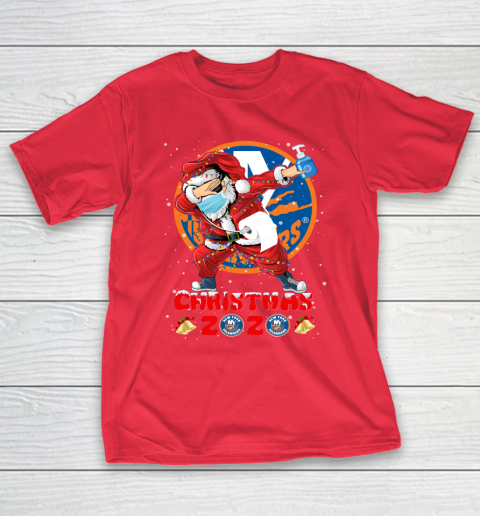 New York Islanders Funny Santa Claus Dabbing Christmas 2020 NHL T-Shirt 9