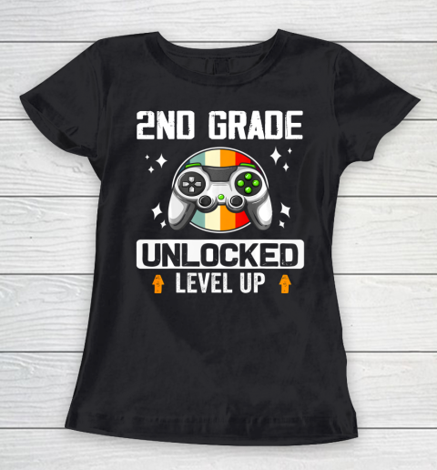 Next Level t shirts 2nd Grade Unlocked Level Up Back To School Second Grade Gamer Women's T-Shirt