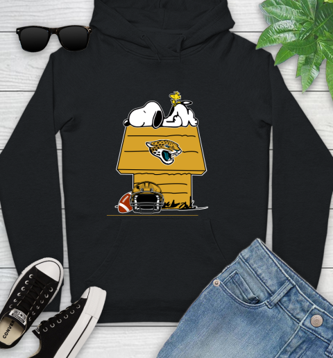 Jacksonville Jaguars NFL Football Snoopy Woodstock The Peanuts Movie Youth Hoodie 2