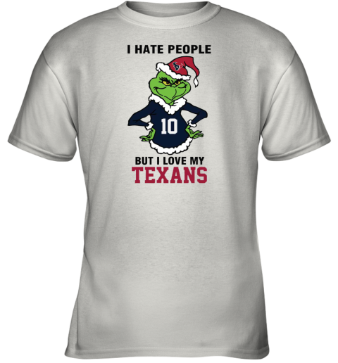 I Hate People But I Love My Texans Houston Texans NFL Teams Youth T-Shirt