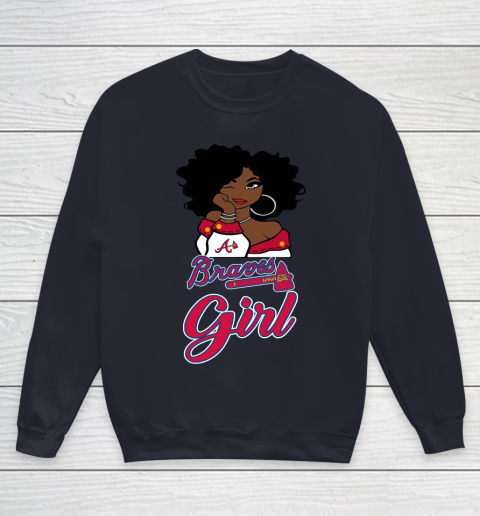Atlanta Braves Girl MLB Youth Sweatshirt 3