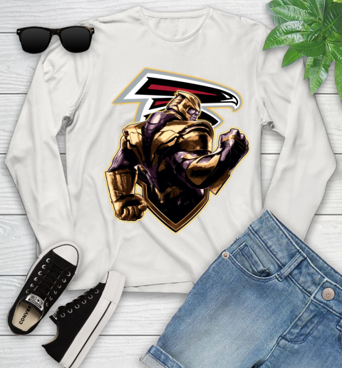 NFL Thanos Avengers Endgame Football Sports Atlanta Falcons Youth Long Sleeve 12