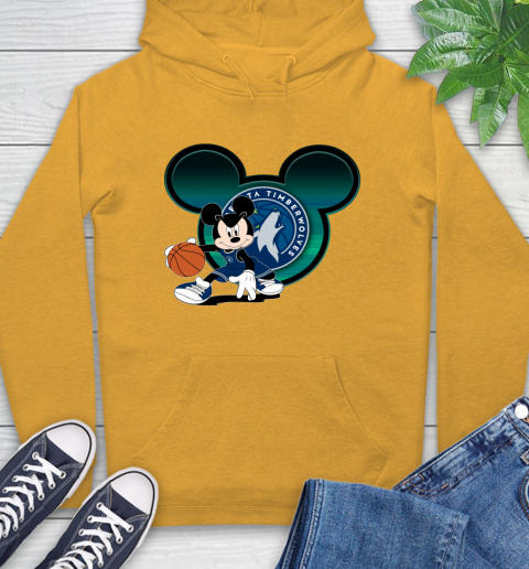 NBA Minnesota Timberwolves Mickey Mouse Disney Basketball Hoodie 3