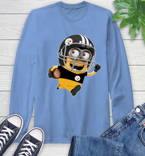 NFL Pittsburgh Steelers Minions Disney Football Sports Long Sleeve T-Shirt 11