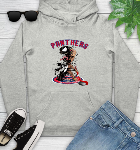 NHL Florida Panthers Hockey Venom Groot Guardians Of The Galaxy Youth Hoodie