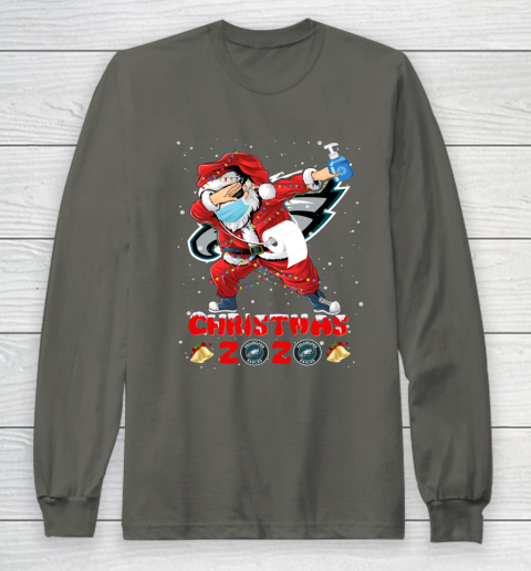 Philadelphia Eagles Funny Santa Claus Dabbing Christmas 2020 NFL Long Sleeve T-Shirt 5