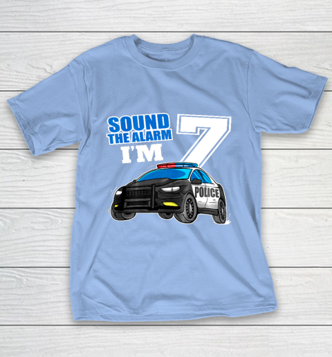 Kids Police Car 7th Birthday Shirt Boy 7 Cop Policeman Officer 7 Year Old T-Shirt 10