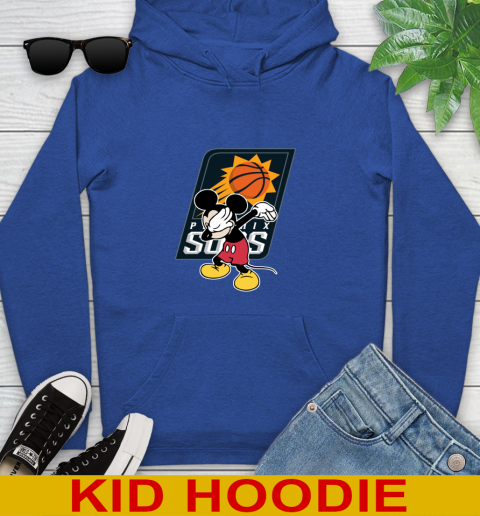 Phoenix Suns NBA Basketball Dabbing Mickey Disney Sports Youth Hoodie 10