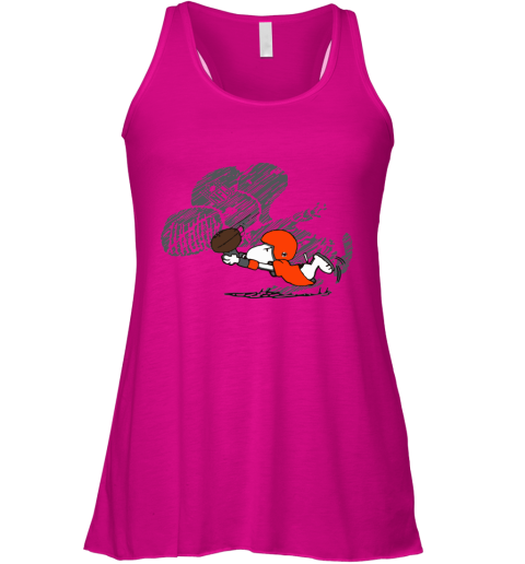 Cleveland Browns Snoopy Plays The Football Game Racerback Tank
