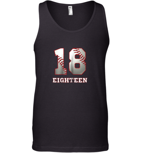 Baseball Number Player No 18 Jersey Tank Top