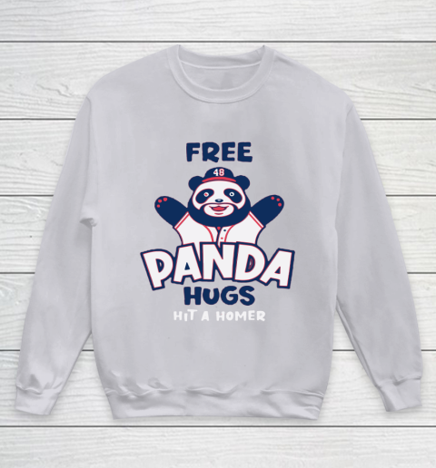 Free Panda Hugs Braves Youth Sweatshirt 2