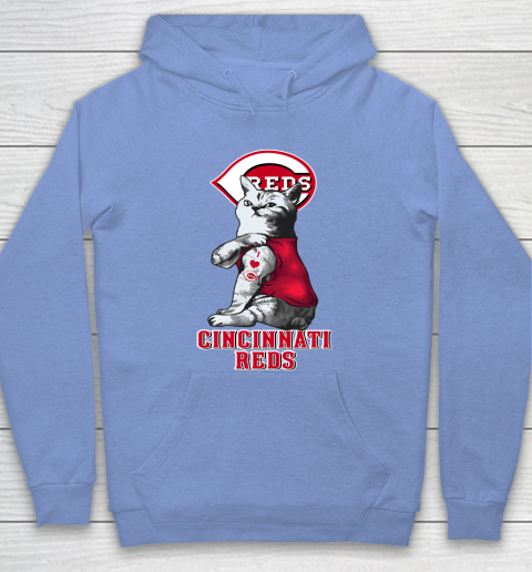 MLB Baseball My Cat Loves Cincinnati Reds Hoodie 8