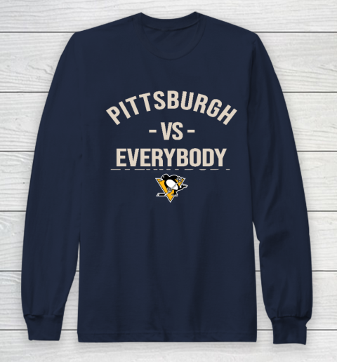 Pittsburgh Penguins Vs Everybody Long Sleeve T-Shirt 2