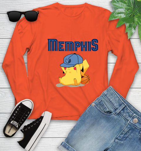 NBA Pikachu Basketball Sports Memphis Grizzlies Youth Long Sleeve 4