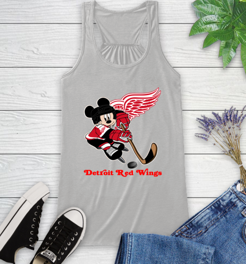 NHL Detroit Red Wings Mickey Mouse Disney Hockey T Shirt Racerback Tank