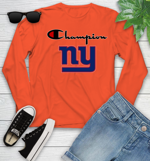NFL Football New York Giants Champion Shirt Youth Long Sleeve 2
