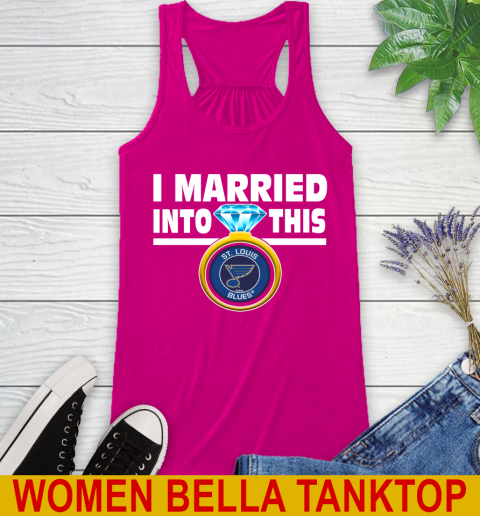 St.Louis Blues NHL Hockey I Married Into This My Team Sports Racerback Tank 7 St.Louis Blues NHL Hockey I Married Into This My Team Sports Racerback Tank - Image 7