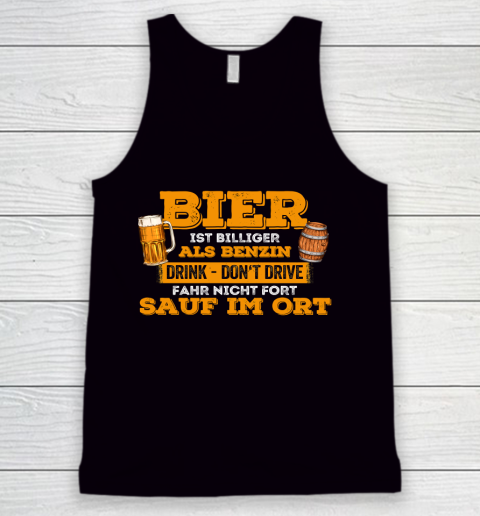Beer Lover Funny Shirt Beer Cheaper Than Gasoline Drinking Alcohol Drinking Party Tank Top
