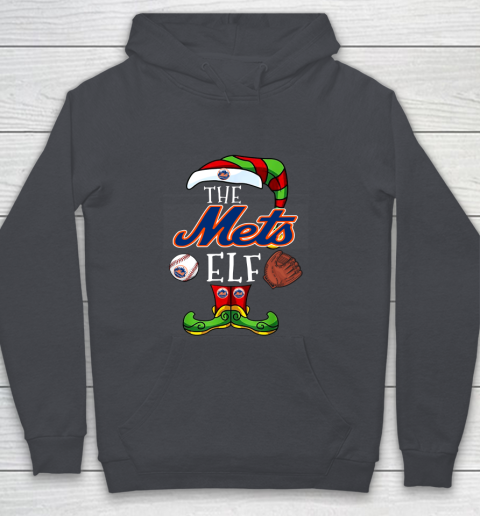 New York Mets Christmas ELF Funny MLB Youth Hoodie 5