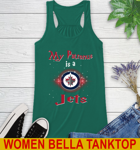 NHL Hockey Harry Potter My Patronus Is A Winnipeg Jets Racerback Tank 5