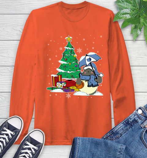 Memphis Grizzlies NBA Basketball Cute Tonari No Totoro Christmas Sports Long Sleeve T-Shirt 4