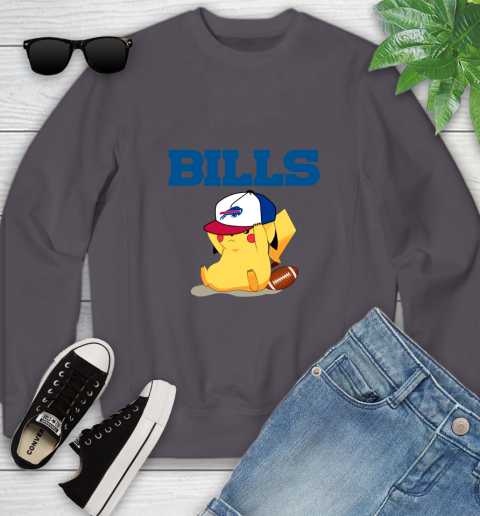 NFL Pikachu Football Sports Buffalo Bills Youth Sweatshirt 6