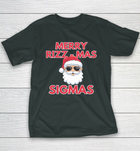Merry Rizz Mas Sigmas Gen Alpha Middle School Christmas Youth T-Shirt 3