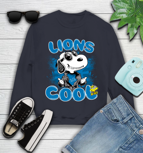 NFL Football Detroit Lions Cool Snoopy Shirt Youth Sweatshirt 2