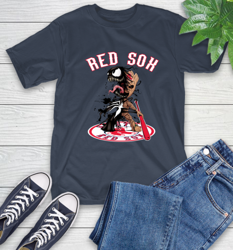 MLB Boston Red Sox Baseball Venom Groot Guardians Of The Galaxy T-Shirt 4