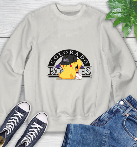 MLB Pikachu Baseball Sports Colorado Rockies Sweatshirt 12