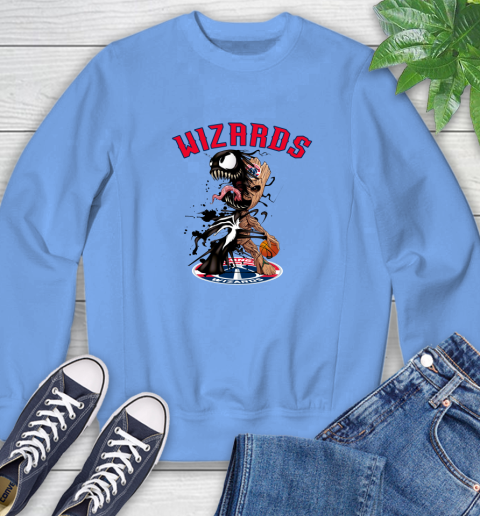 NBA Washington Wizards Basketball Venom Groot Guardians Of The Galaxy Sweatshirt 11