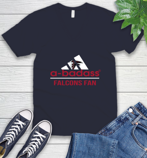 Atlanta Falcons NFL Football A Badass Adidas Adoring Fan Sports V-Neck T-Shirt 2