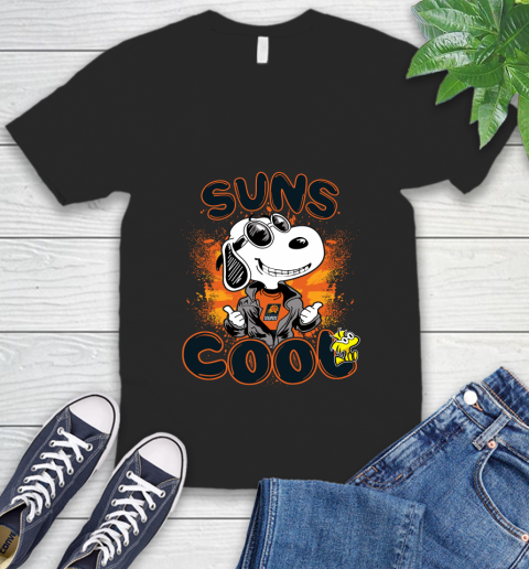NBA Basketball Phoenix Suns Cool Snoopy Shirt V-Neck T-Shirt