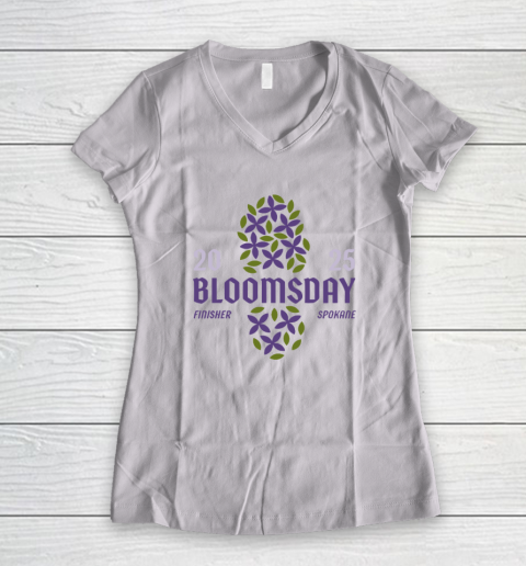 Bloomsday 2025 Finisher Spokane Women's V-Neck T-Shirt