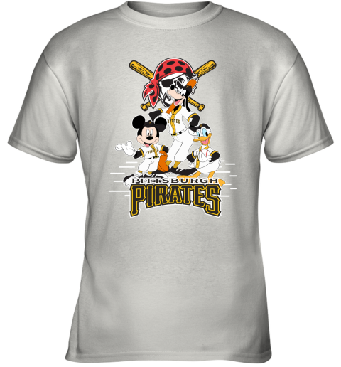 Pittsburgh Pirates Mickey Donald And Goofy Baseball Youth T-Shirt
