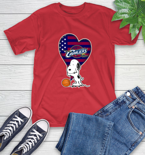 Cleveland Cavaliers NBA Basketball The Peanuts Movie Adorable Snoopy T-Shirt 10