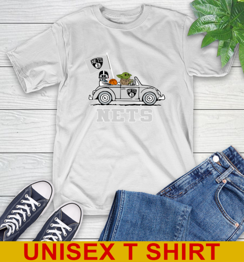 NBA Basketball Brooklyn Nets Darth Vader Baby Yoda Driving Star Wars Shirt T-Shirt