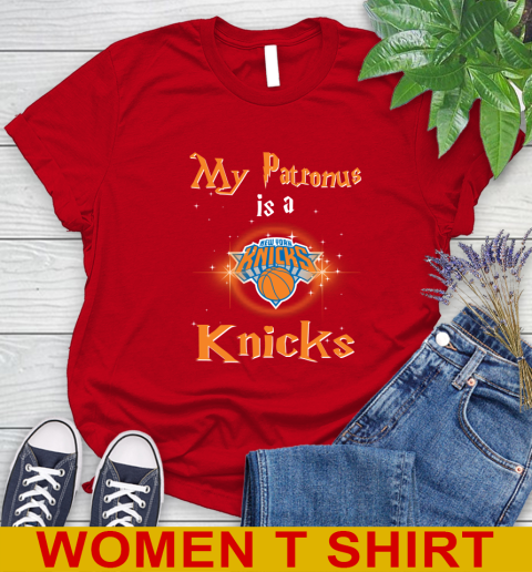NBA Basketball Harry Potter My Patronus Is A New York Knicks Women's T-Shirt 11