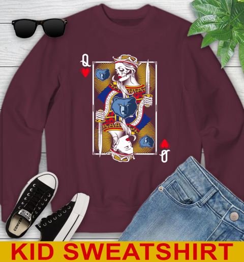 NBA Basketball Memphis Grizzlies The Queen Of Hearts Card Shirt Youth Sweatshirt 4