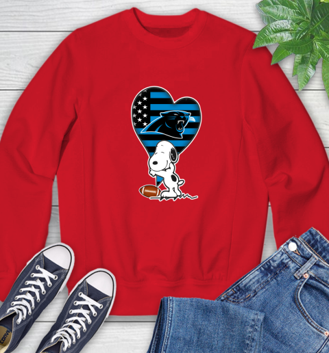 Carolina Panthers NFL Football The Peanuts Movie Adorable Snoopy Sweatshirt 10