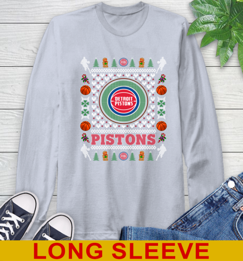 Detroit Pistons Merry Christmas NBA Basketball Loyal Fan Long Sleeve T-Shirt 6