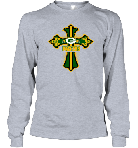 NFL Green Crusader Cross Green Bay Packers Long Sleeve T-Shirt - Rookbrand