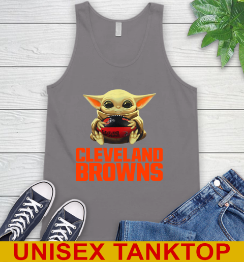 NFL Football Cleveland Browns Baby Yoda Star Wars Shirt Tank Top 7