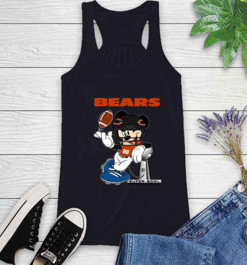 NFL Chicago Bears Mickey Mouse Disney Super Bowl Football T Shirt Racerback Tank 10