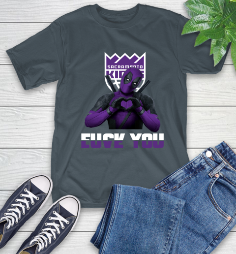 NBA Sacramento Kings Deadpool Love You Fuck You Basketball Sports T-Shirt 10