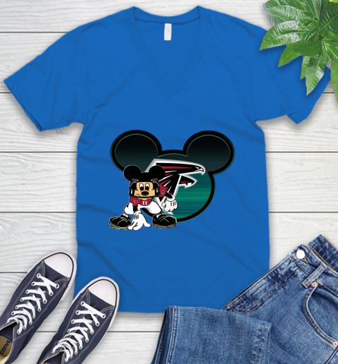 NFL Atlanta Falcons Mickey Mouse Disney Football T Shirt V-Neck T-Shirt 6