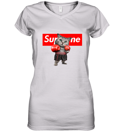 Supreme Boxing CatSupreme Boxing Cat Women's V-Neck T-Shirt