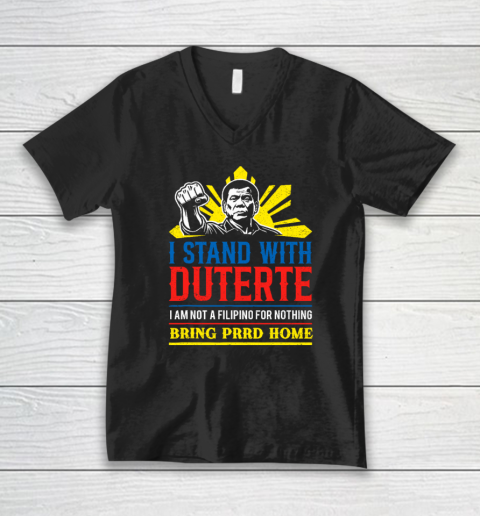 Support Duterte – Stand with Duterte Against ICC Charges V-Neck T-Shirt