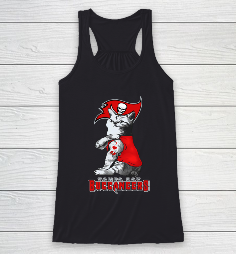 NFL Football My Cat Loves Tampa Bay Buccaneers Racerback Tank